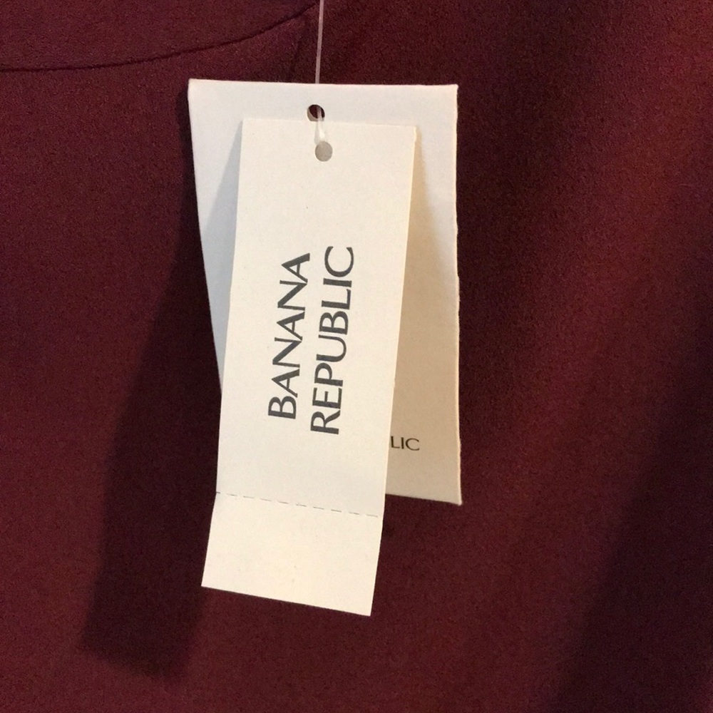 Banana Republic Sleeveless High-Neck Faux Cape Blouse Size X-Large NWT - Picture 5 of 6